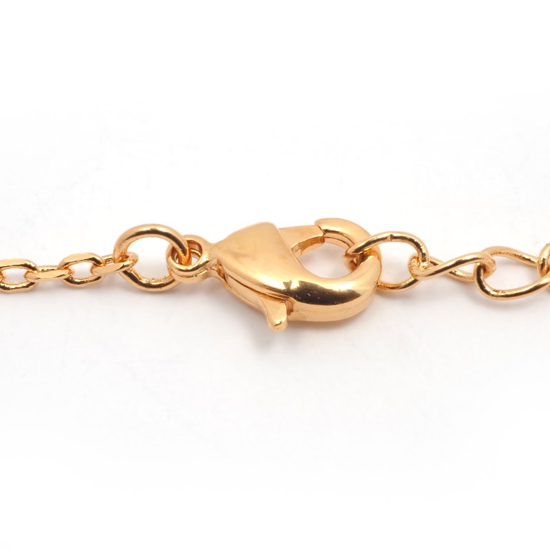 Bracelet femme carador en plaqué or avec oxydes de zirconium motif trèfles ajourés
