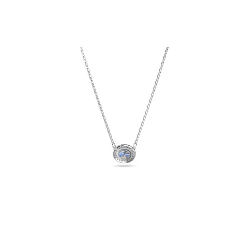 COLLIER FEMME SWAROVSKI CONSTELLA METAL ARGENTE CRISTAUX BLANCS ET BLEU
