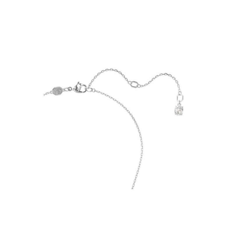 COLLIER FEMME SWAROVSKI CONSTELLA METAL ARGENTE CRISTAUX BLANCS ET BLEU