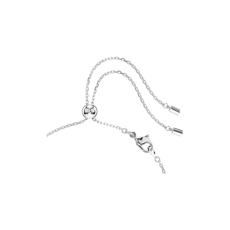 COLLIER FEMME SWAROVSKI IDYLLIA METAL ARGENTE CRISTAUX BLANCS ET JAUNE