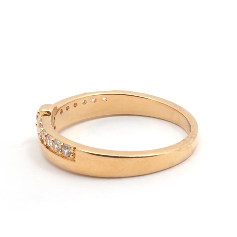 Bague Fantaisie femme carador en plaqué or avec oxydes de zirconium