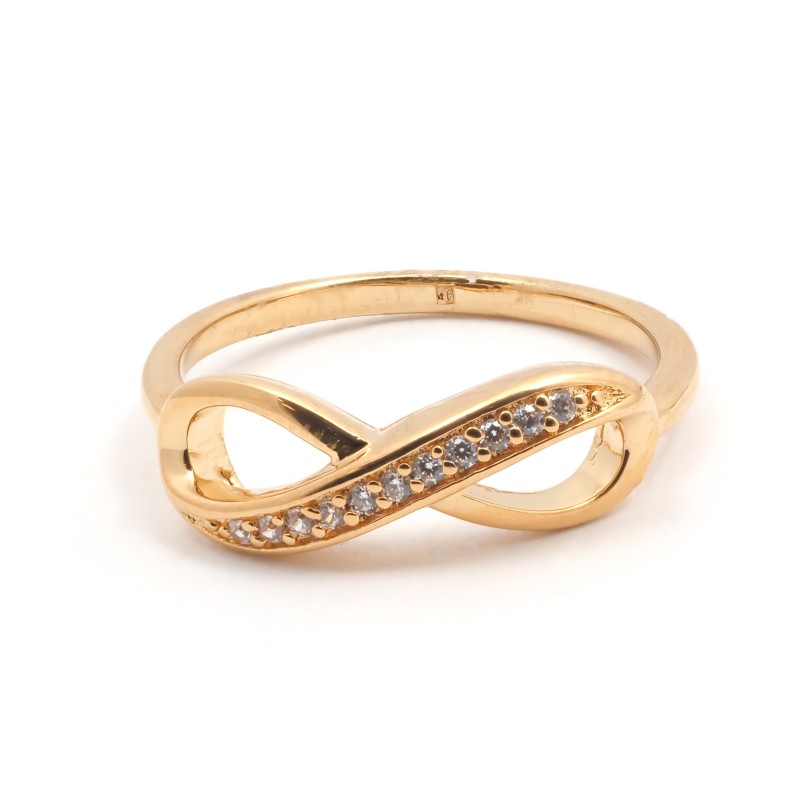 Bague Femme Carador - Plaqué Or - Oxydes de Zirconium - Motif infini