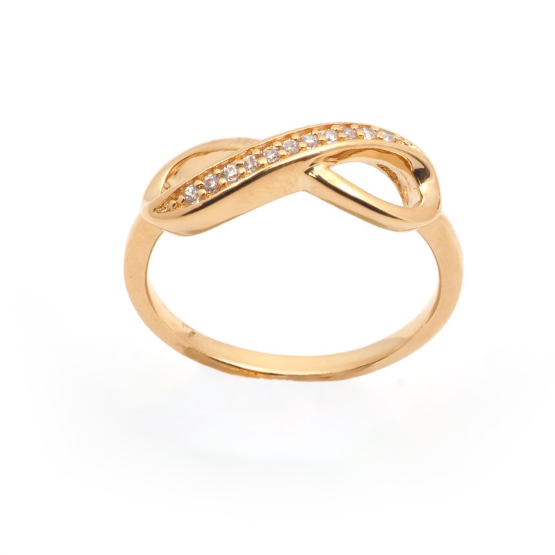 Bague Femme Carador - Plaqué Or - Oxydes de Zirconium - Motif infini