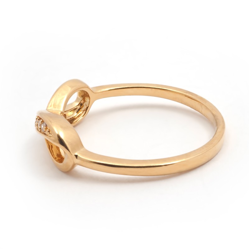 Bague Femme Carador - Plaqué Or - Oxydes de Zirconium - Motif infini