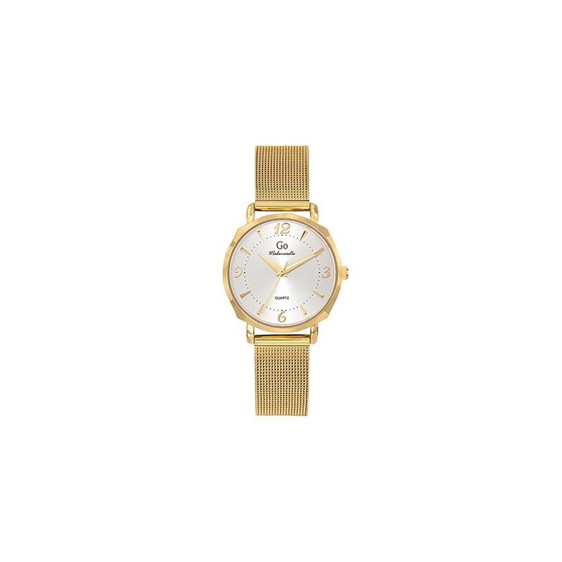 Montre Go femme bracelet Acier doré