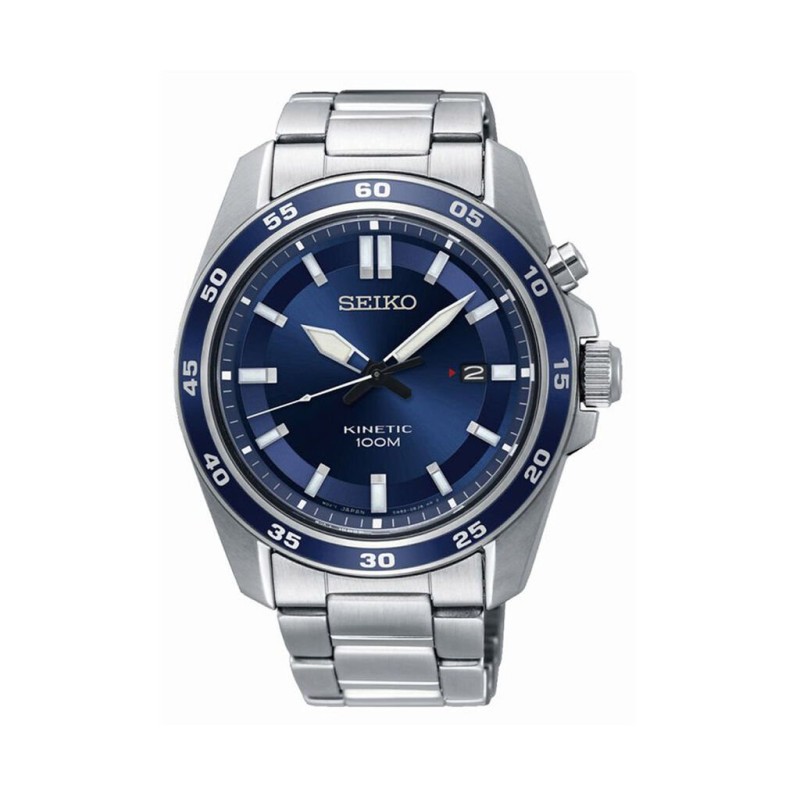 Montre Homme Seiko bracelet acier cadran bleu nuit