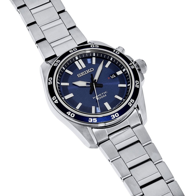 Montre Homme Seiko bracelet acier cadran bleu nuit