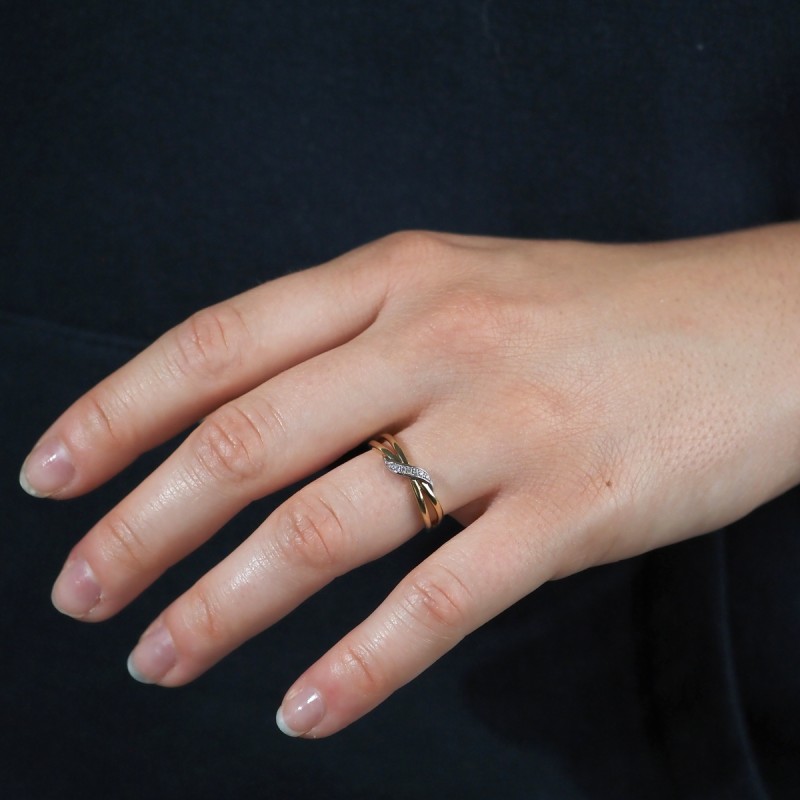 Bague fantaisie femme carador en plaqué or avec oxydes de zirconium