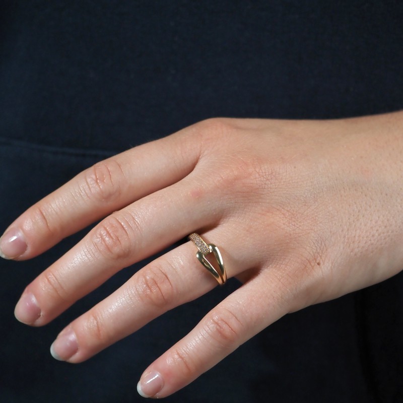 Bague Femme Carador  en plaqué or et Oxydes de zirconium