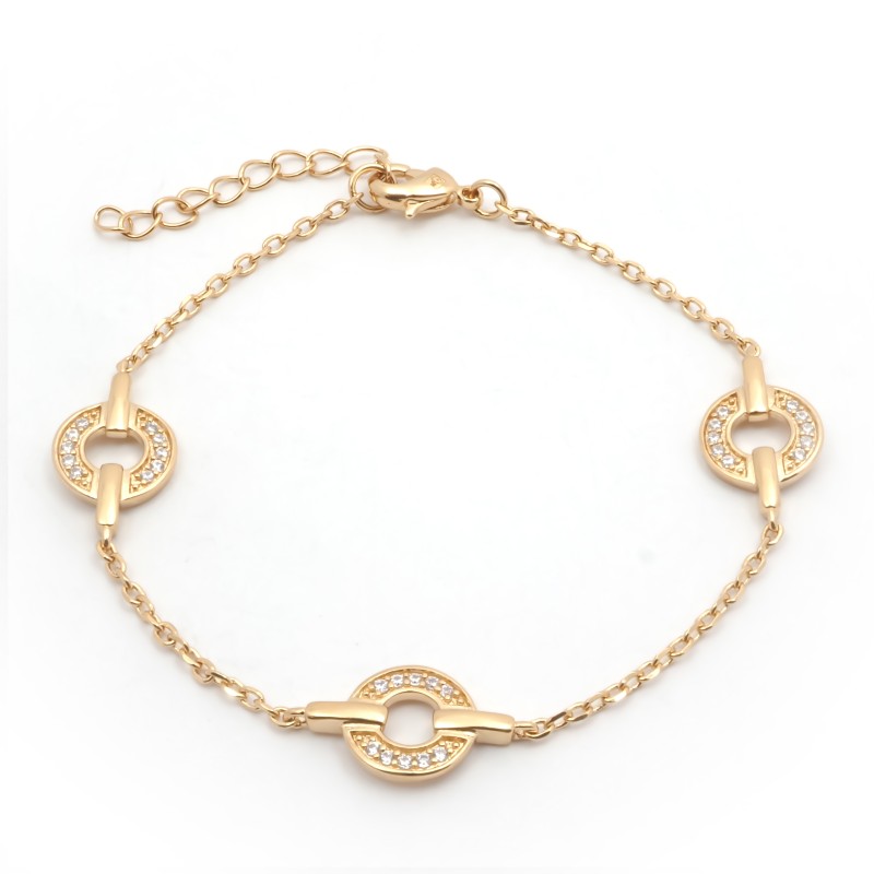 Bracelet Femme Carador en Plaqué Or et Oxydes de zirconium