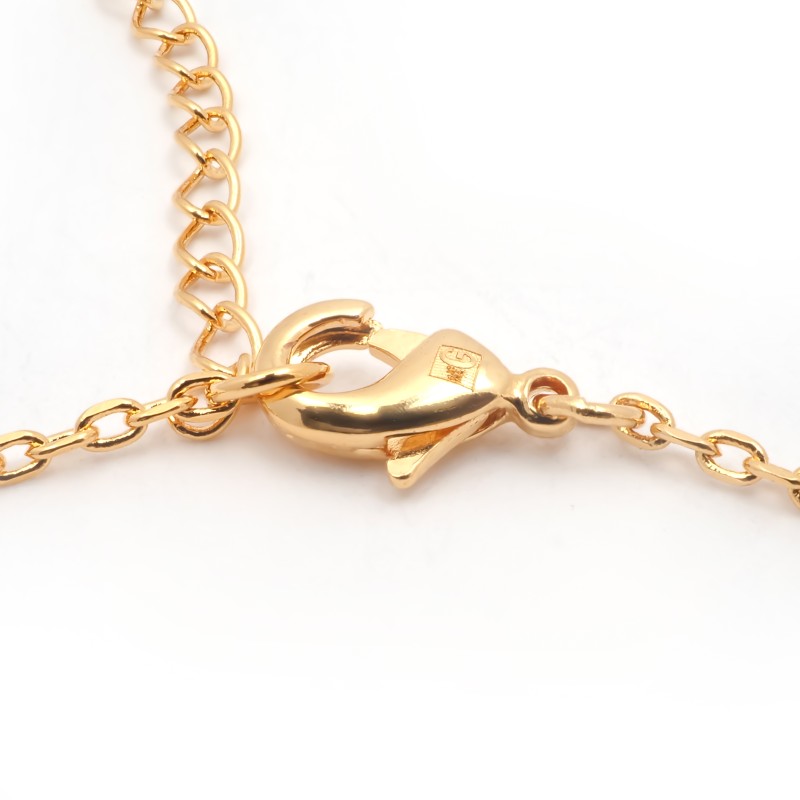 Bracelet fantaisie femme carador en plaqué or avec oxydes de zirconium cercles entrelacés