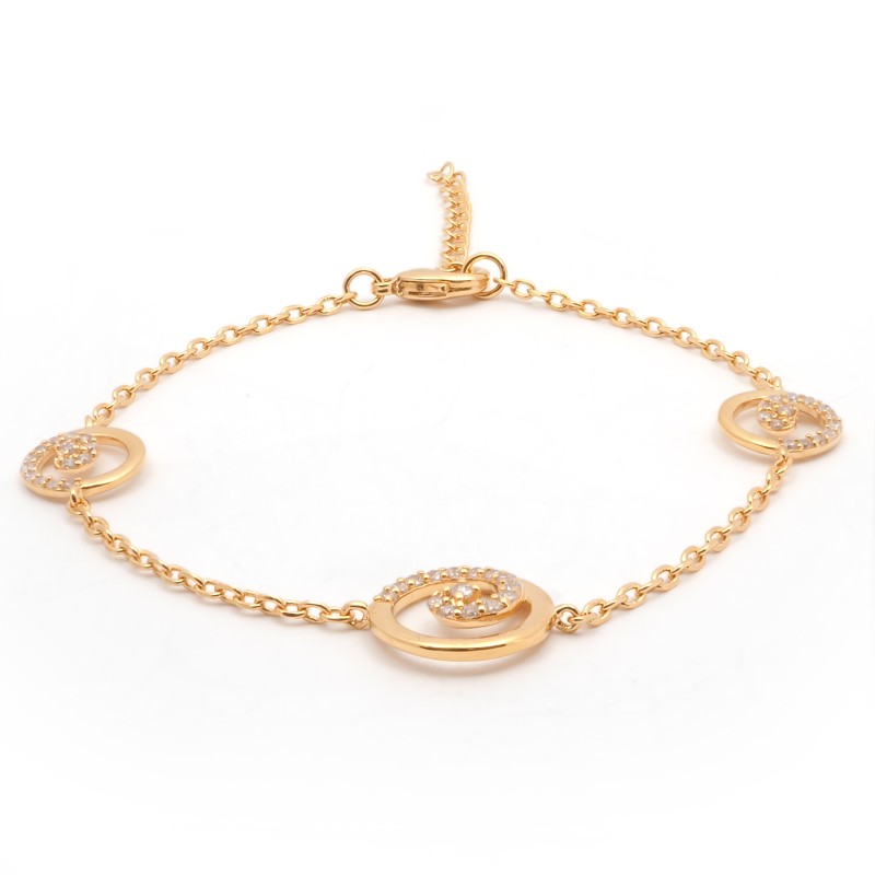 Bracelet Femme Carador en Plaqué Or et Oxydes de zirconium