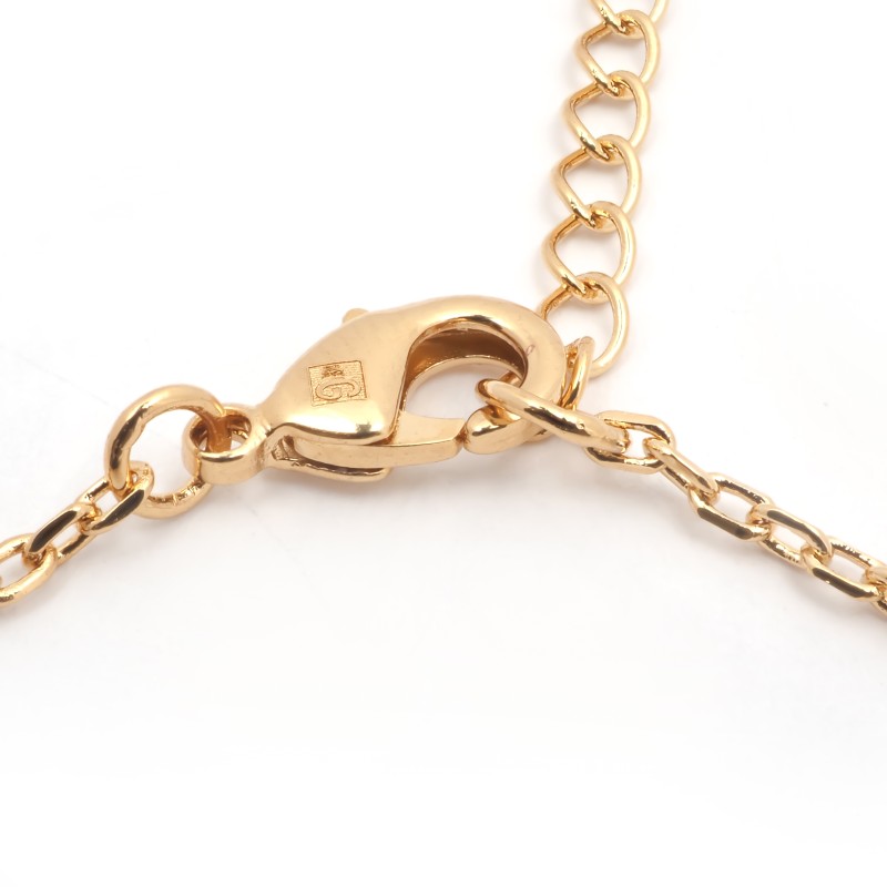 Bracelet fantaisie femme carador en plaqué or avec oxydes de zirconium et spinelle bleu