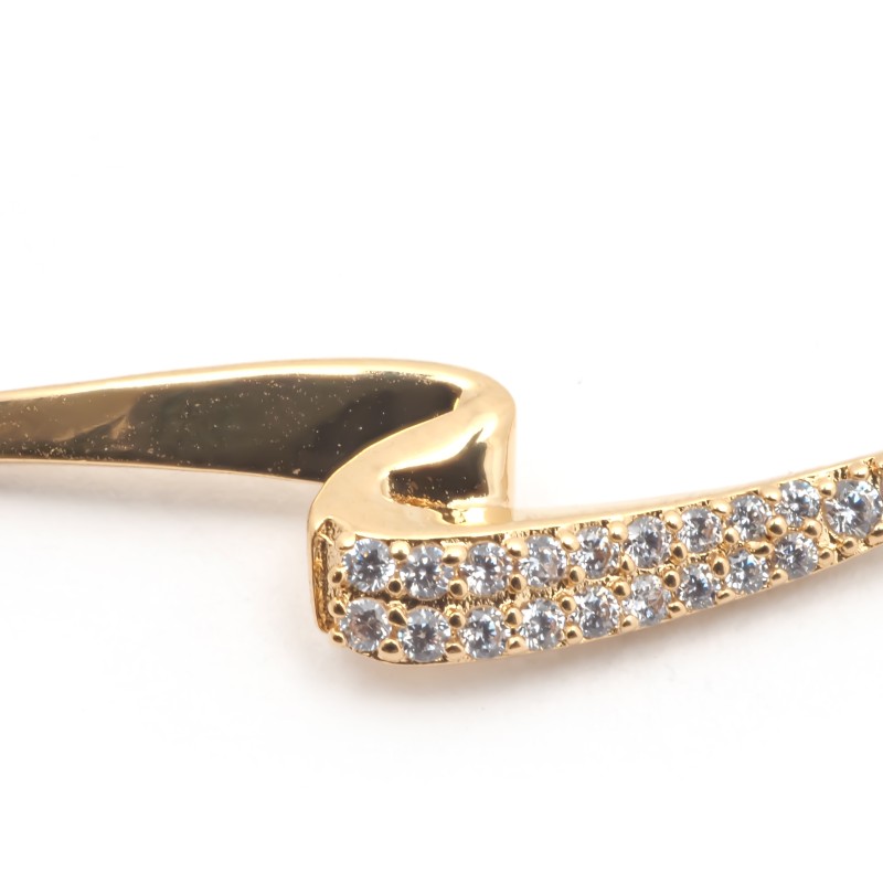 Bracelet fantaisie femme carador en plaqué or avec oxydes de zirconium et spinelle bleu