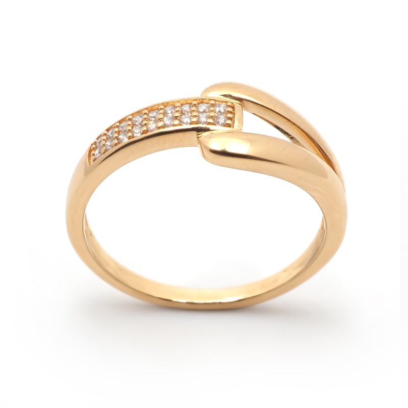 Bague Femme Carador  en plaqué or et Oxydes de zirconium