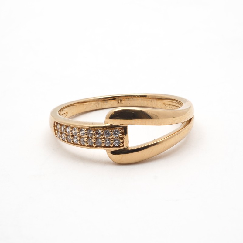 Bague Femme Carador  en plaqué or et Oxydes de zirconium