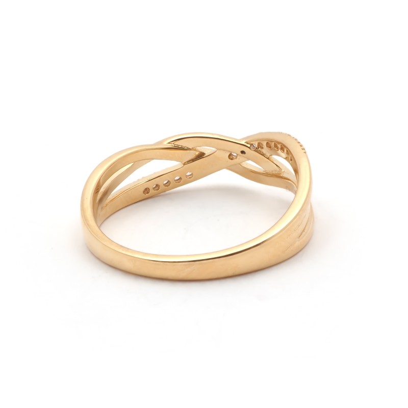 Bague fantaisie femme carador en plaqué or avec oxydes de zirconium