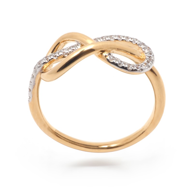 Bague fantaisie femme carador en plaqué or avec oxydes de zirconium