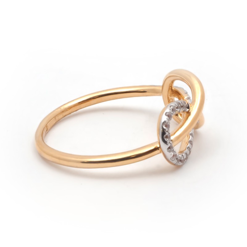 Bague fantaisie femme carador en plaqué or avec oxydes de zirconium