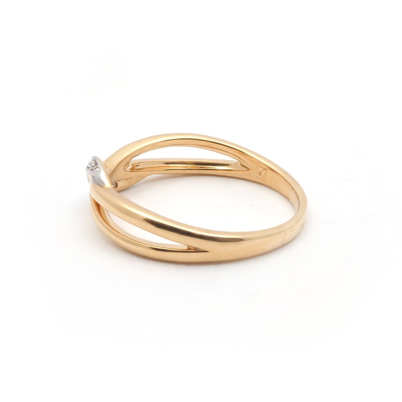 Bague fantaisie femme carador en plaqué or avec oxydes de zirconium