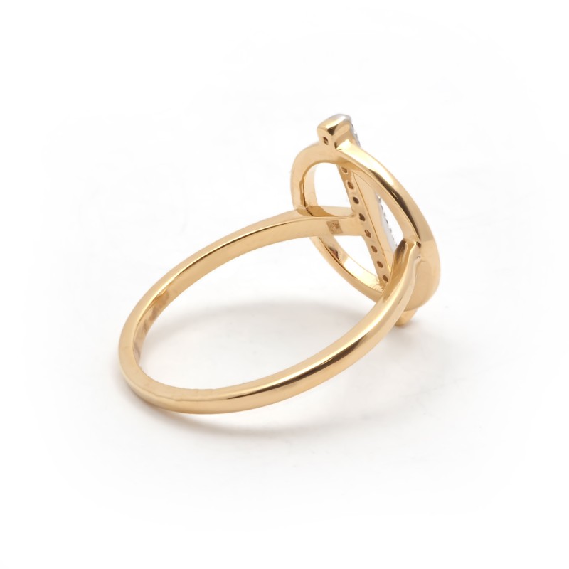 Bague fantaisie femme carador en plaqué or avec oxydes de zirconium