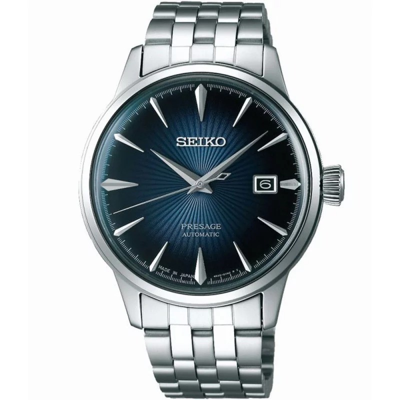 Montre Homme Seiko bracelet acier cadran bleu nuit