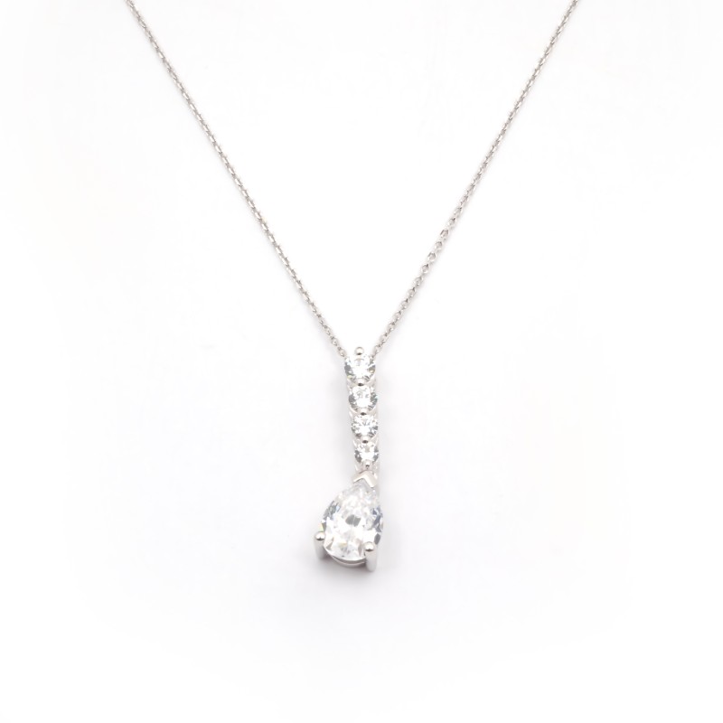 Collier Carador or 375/000 et oxydes de zirconium