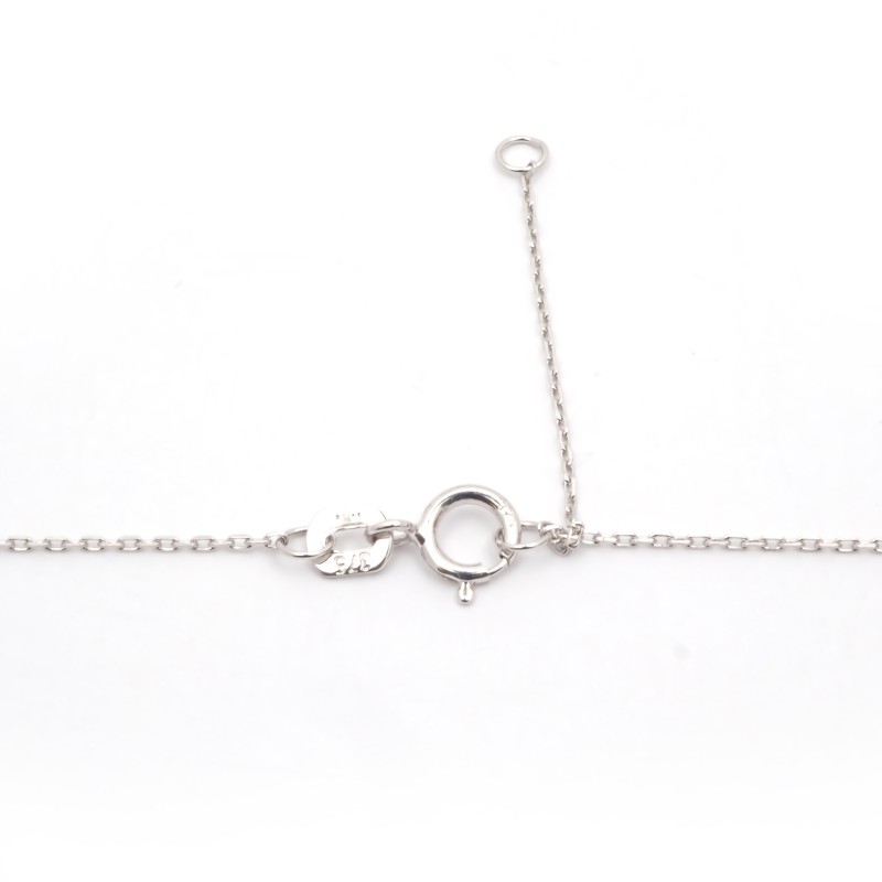 Collier Carador Illusion or blanc 375/000 et oxydes de zirconium