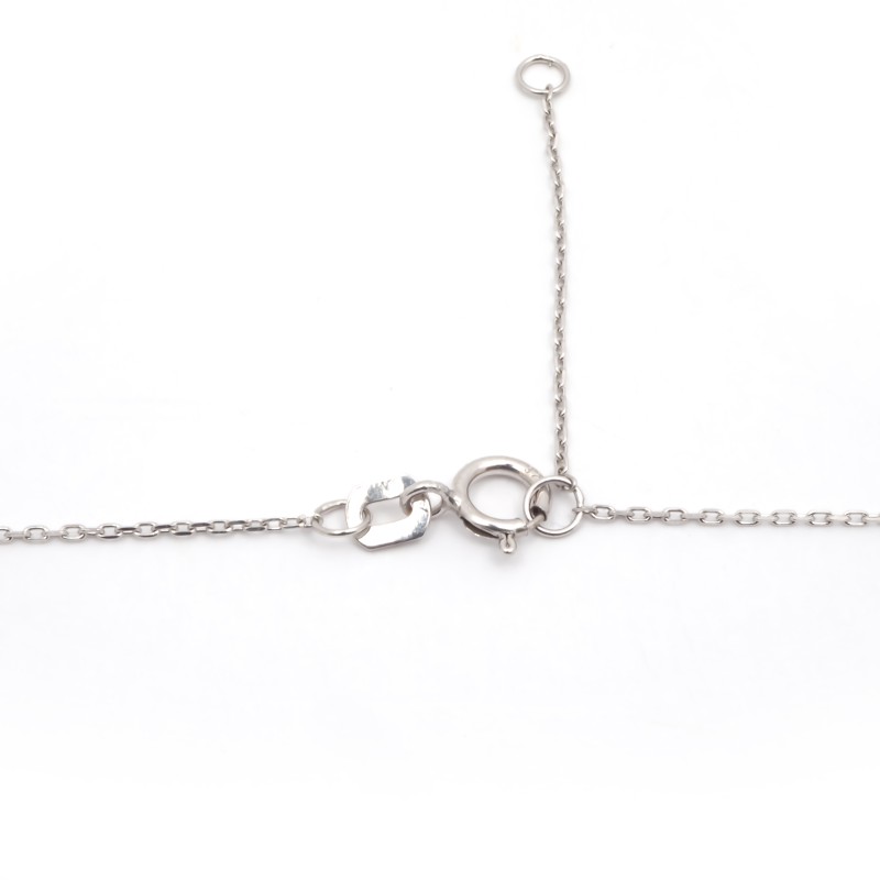 Collier Carador baroques or blanc 375/000 et oxydes de zirconium