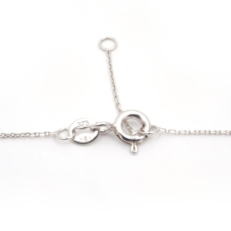 Collier spirales Carador en or blanc 375/000 et oxydes de zirconium