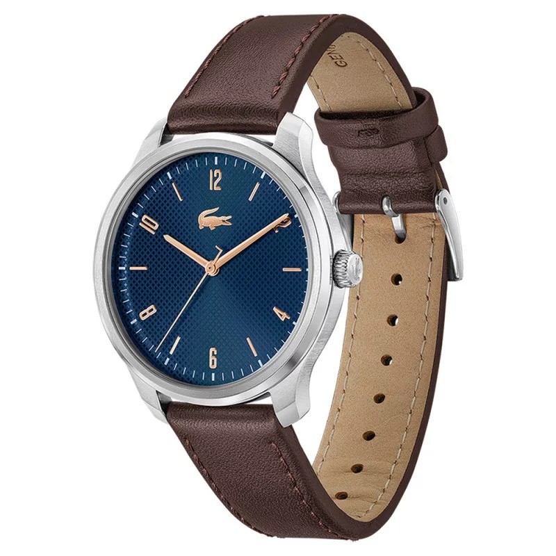 Montre Lacoste Homme Lisbon Bleu En Cuir