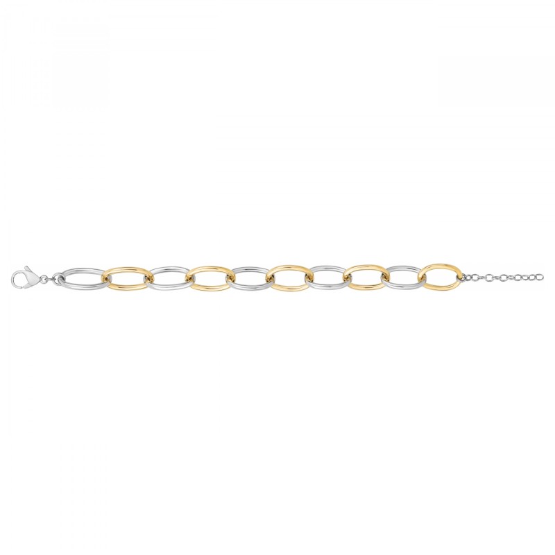 BRACELET FEMME ACIER BICOLORE