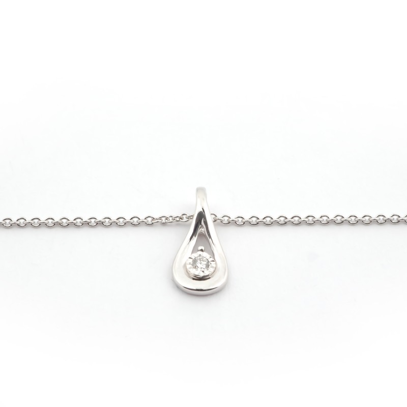 Collier éternel Femme Carador or blanc 750/000 et diamants