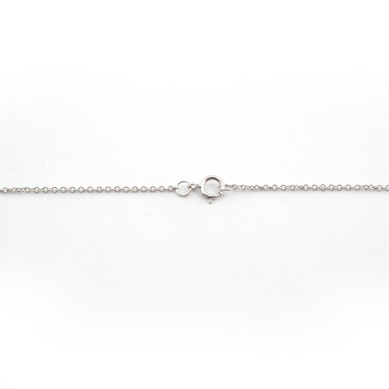 Collier Femme Carador pendentif H en or blanc 750/000 et diamants