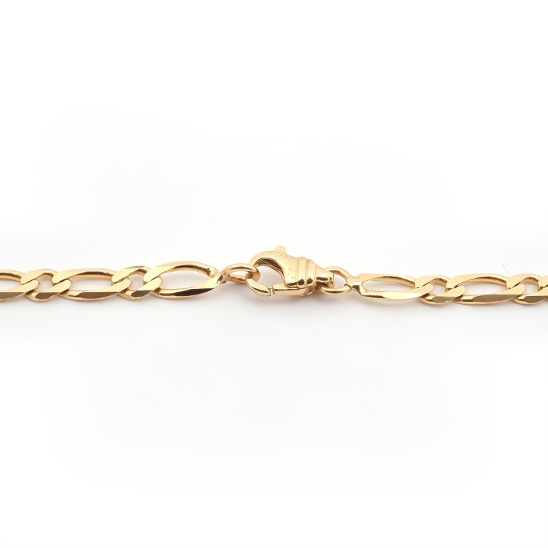 Chaine Carador Or jaune 750/000 Maille alternée 1/1 45 cm