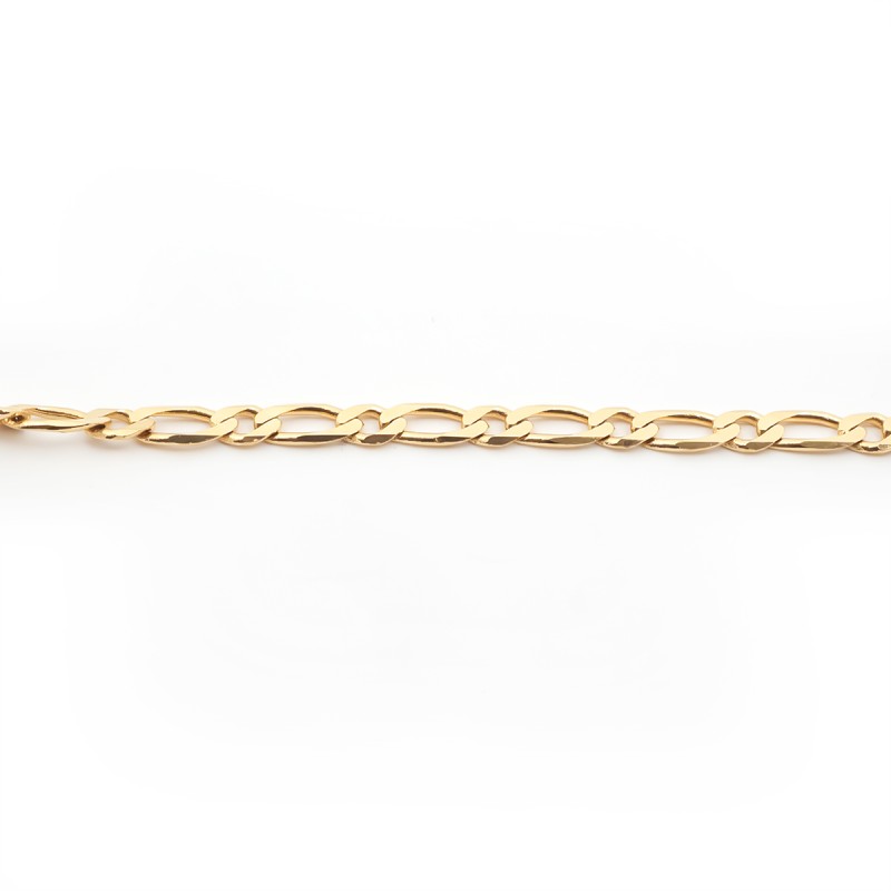 Chaine Carador Or jaune 750/000 Maille alternée 1/1 45 cm