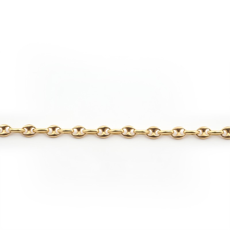 Collier or jaune 750/000 CARADOR en maille grain de café fine