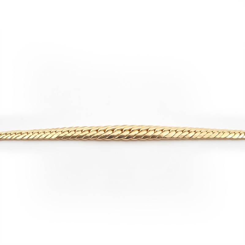 Collier or jaune 750/000 CARADOR en maille anglaise