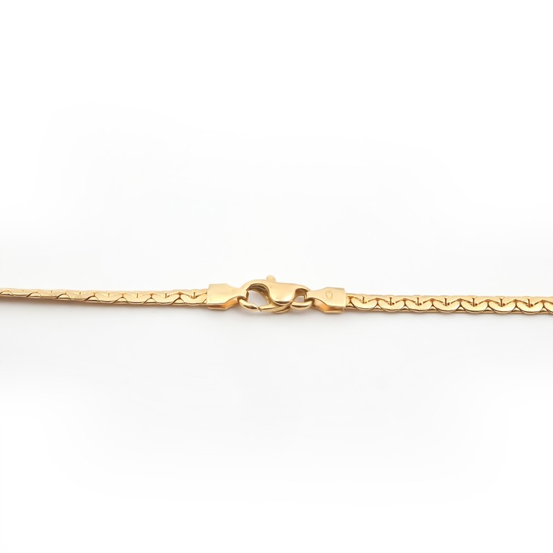 Collier CARADOR maille haricot en or jaune 18 CARATS