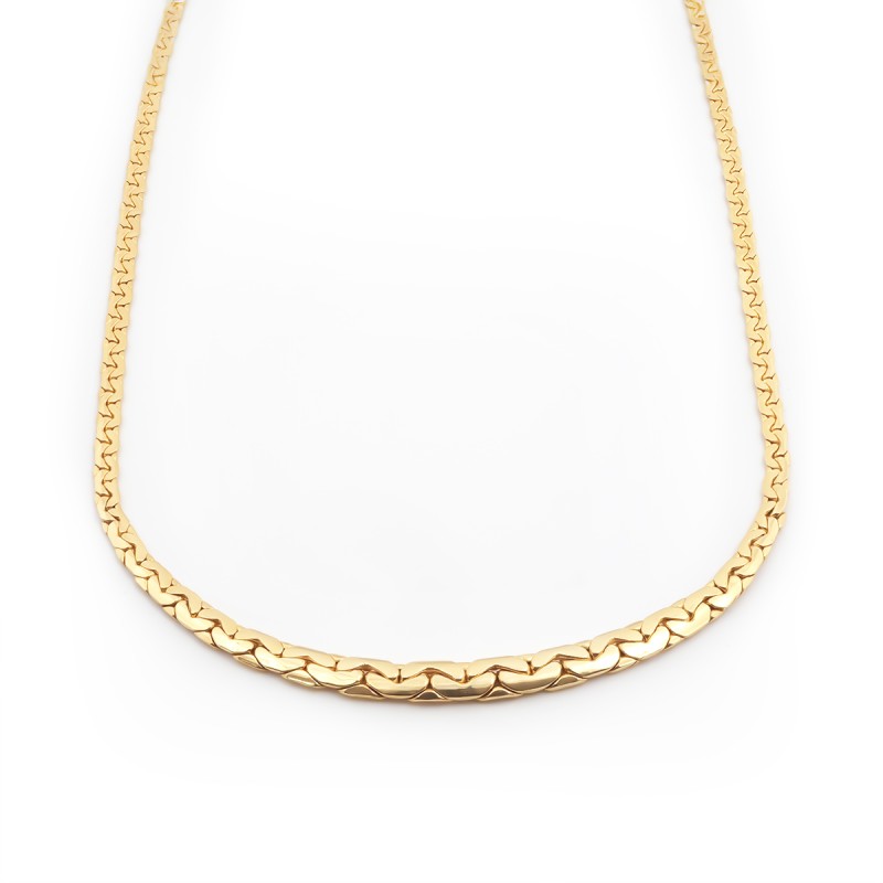 Collier CARADOR maille haricot en or jaune 18 CARATS