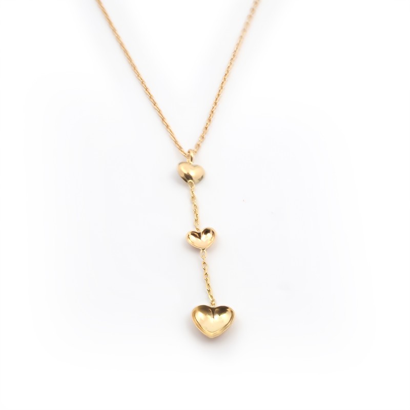 Collier fantaisie Coeur en or jaune 750/000