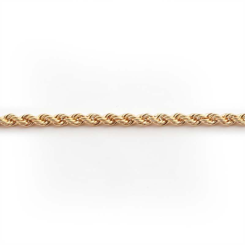 Collier or jaune 750/000 CARADOR en maille corde.