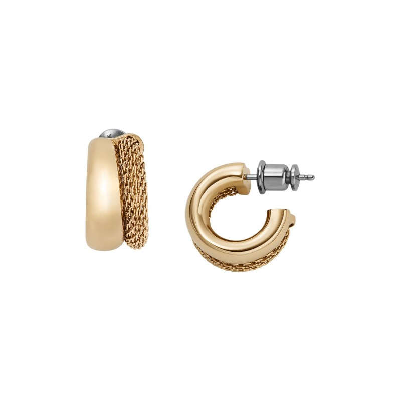Boucles d'oreilles Skagen Femme créoles en Acier Doré