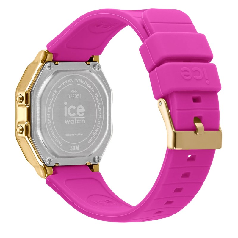 Montre femme Ice Watch Digit retro Bracelet en silicone rose