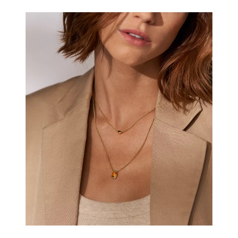 Collier Femme Skagen Multi rangs Collection Sea Glass en acier doré