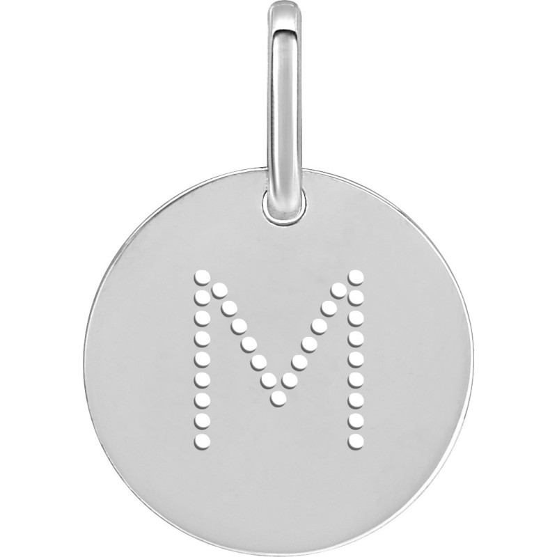 PENDENTIF CARADOR ARGENT LETTE M PERCEE