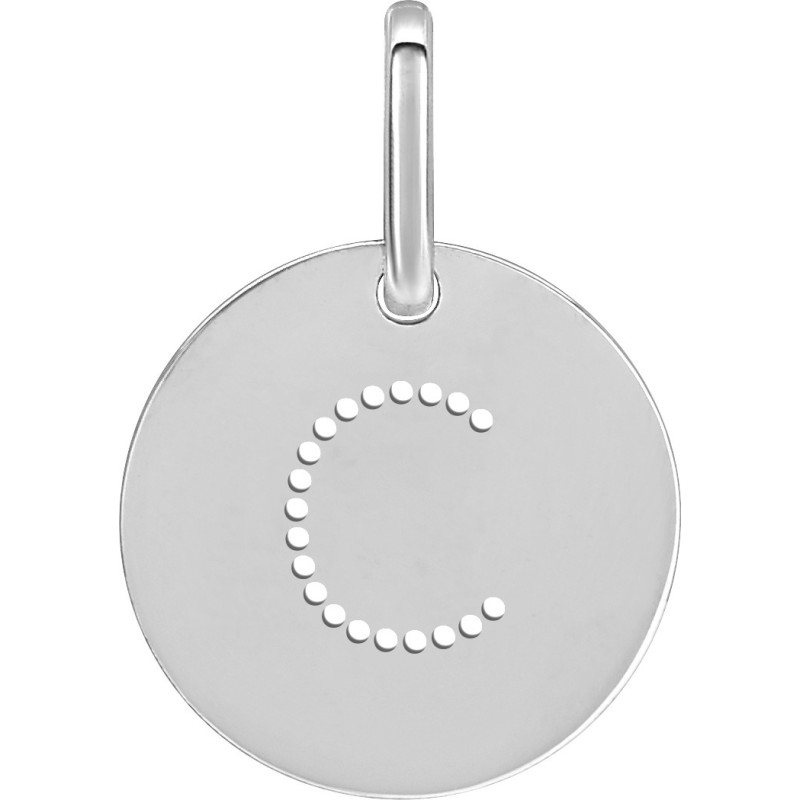 PENDENTIF CARADOR ARGENT LETTE C PERCEE