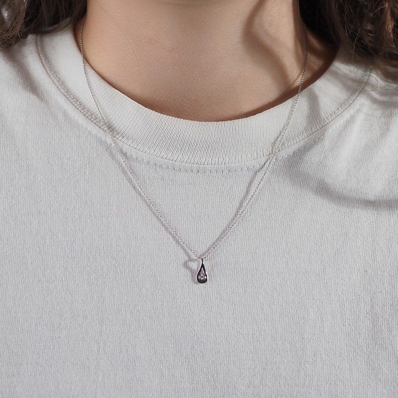 Collier éternel Femme Carador or blanc 750/000 et diamants