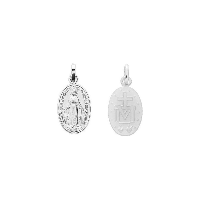 PENDENTIF MEDAILLE CARADOR ARGENT VIERGE MIRACULEUSE