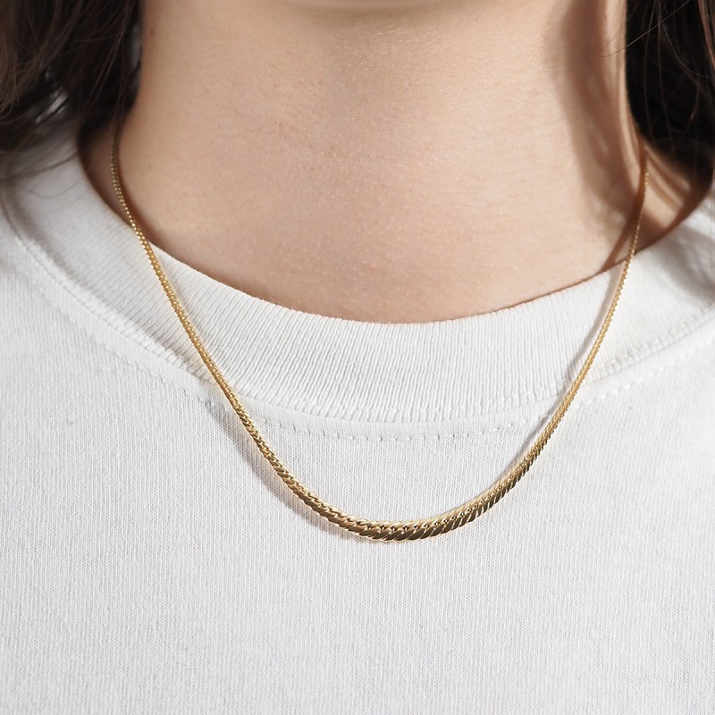 Collier or jaune 750/000 CARADOR en maille anglaise